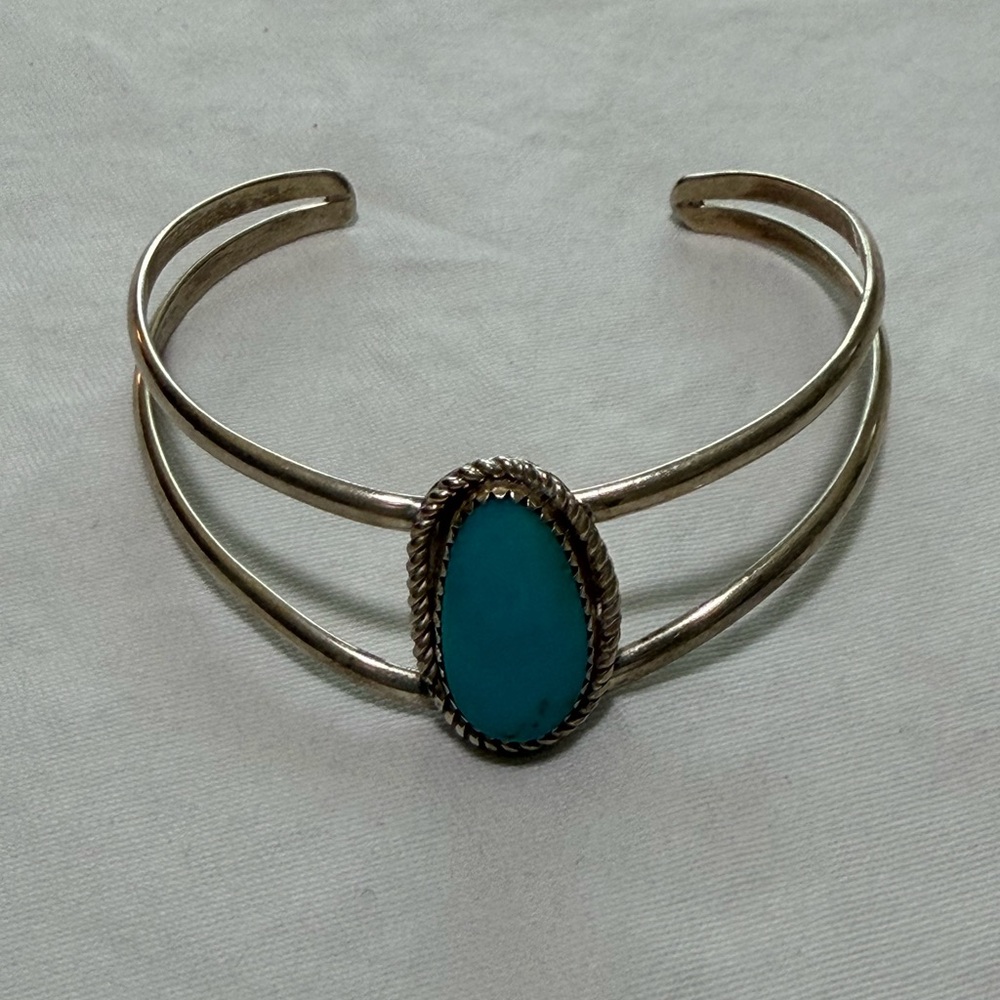 Silver Turquoise Cuff Bracelet